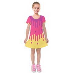 Background-a 013 Kids  Short Sleeve Velvet Dress by nate14shop