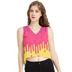 Background-a 013 V-neck Cropped Tank Top