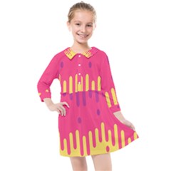 Background-a 013 Kids  Quarter Sleeve Shirt Dress by nate14shop