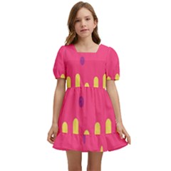 Background-a 013 Kids  Short Sleeve Dolly Dress