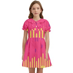 Background-a 013 Kids  Bow Tie Puff Sleeve Dress