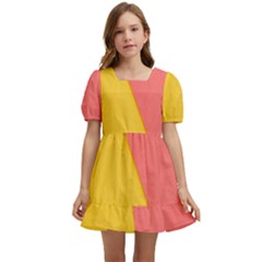 Background-a 014 Kids  Short Sleeve Dolly Dress