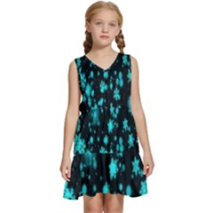 Background-a 015 Kids  Sleeveless Tiered Mini Dress