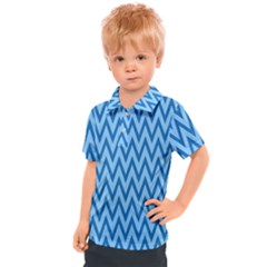 Background-cevrons-blue-001 Kids  Polo Tee