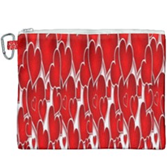 Banner Love Red Canvas Cosmetic Bag (xxxl) by nate14shop