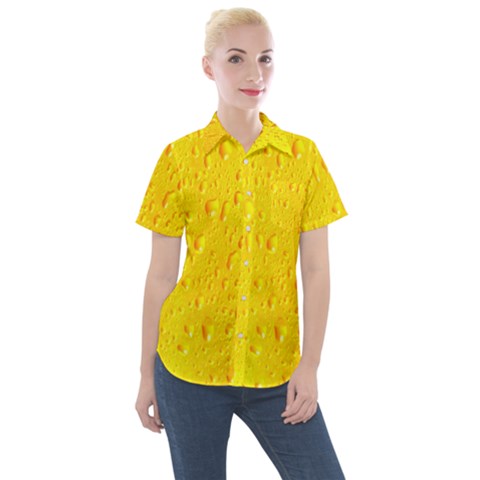 Beer-003 Women s Short Sleeve Pocket Shirt by nate14shop