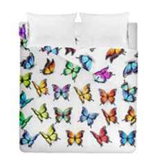 Big Collection Off Colorful Butterfiles Duvet Cover Double Side (full/ Double Size) by nate14shop