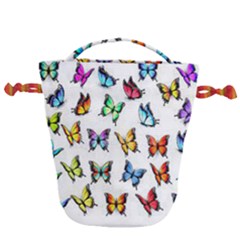 Big Collection Off Colorful Butterfiles Drawstring Bucket Bag by nate14shop