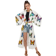 Big Collection Off Colorful Butterfiles Maxi Kimono by nate14shop