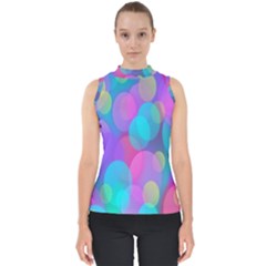 Bokeh-002 Mock Neck Shell Top by nate14shop