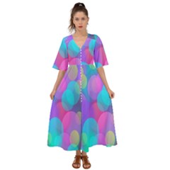 Bokeh-002 Kimono Sleeve Boho Dress by nate14shop