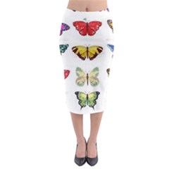 Butterflay Midi Pencil Skirt by nate14shop