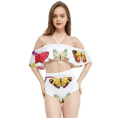 Butterflay Halter Flowy Bikini Set  by nate14shop