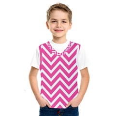 Chevrons - Pink Kids  Basketball Tank Top by nate14shop