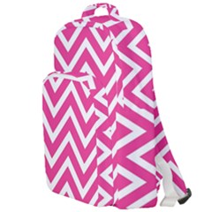 Chevrons - Pink Double Compartment Backpack