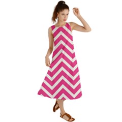 Chevrons - Pink Summer Maxi Dress by nate14shop