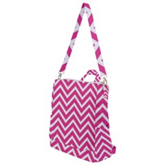 Chevrons - Pink Crossbody Backpack by nate14shop