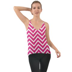 Chevrons - Pink Chiffon Cami by nate14shop