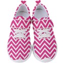 Chevrons - Pink Women s Velcro Strap Shoes View1