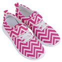 Chevrons - Pink Women s Velcro Strap Shoes View3