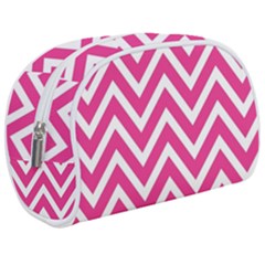 Chevrons - Pink Make Up Case (medium) by nate14shop