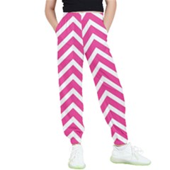 Chevrons - Pink Kids  Elastic Waist Pants by nate14shop