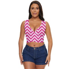 Chevrons - Pink Women s Sleeveless Wrap Top by nate14shop