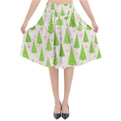 Christmas-a 002 Flared Midi Skirt