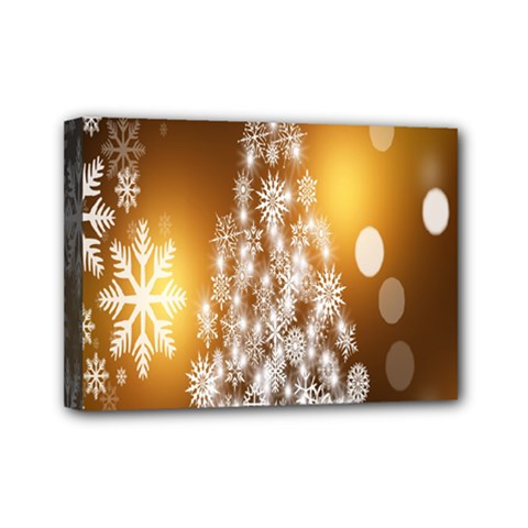 Christmas-tree-a 001 Mini Canvas 7  X 5  (stretched) by nate14shop