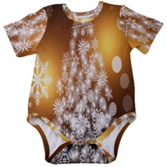 Christmas-tree-a 001 Baby Short Sleeve Onesie Bodysuit