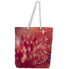 Christmas-tree-a 002 Full Print Rope Handle Tote (large) by nate14shop