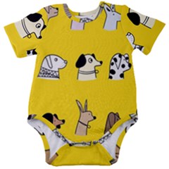 Dogs Baby Short Sleeve Onesie Bodysuit by nate14shop