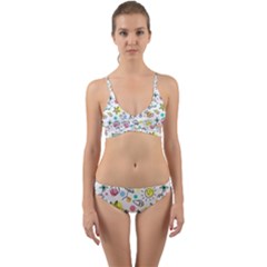 Doodle Wrap Around Bikini Set by nate14shop