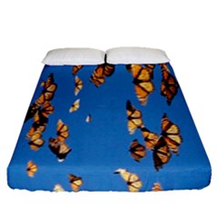 Eastern Monarch Butterfly Fitted Sheet (Queen Size)