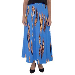 Eastern Monarch Butterfly Flared Maxi Skirt