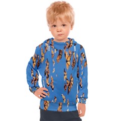 Eastern Monarch Butterfly Kids  Hooded Pullover by nate14shop