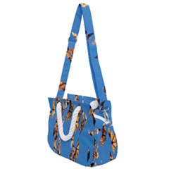 Eastern Monarch Butterfly Rope Handles Shoulder Strap Bag