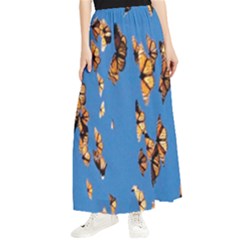 Eastern Monarch Butterfly Maxi Chiffon Skirt