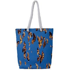 Eastern Monarch Butterfly Full Print Rope Handle Tote (Small)