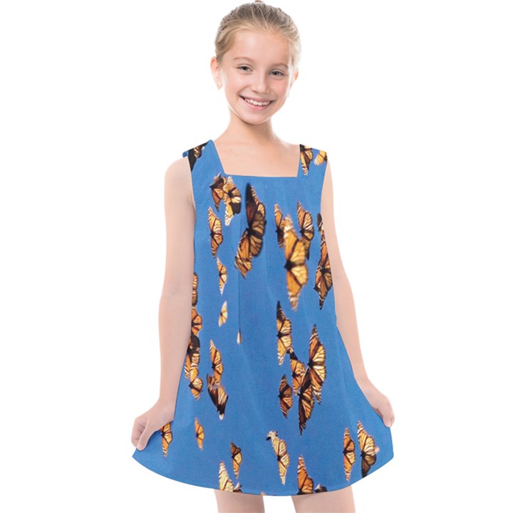 Eastern Monarch Butterfly Kids  Cross Back Dress