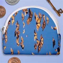 Eastern Monarch Butterfly Horseshoe Style Canvas Pouch by nate14shop