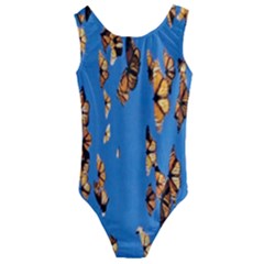 Eastern Monarch Butterfly Kids  Cut-Out Back One Piece Swimsuit