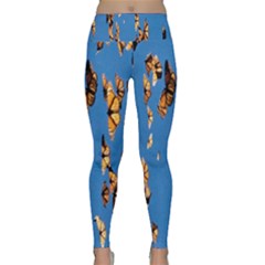 Eastern Monarch Butterfly Lightweight Velour Classic Yoga Leggings