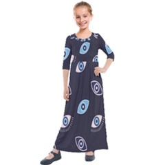 Eyes Kids  Quarter Sleeve Maxi Dress