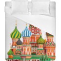 Moscow-kremlin-saint-basils-cathedral-red-square-l-vector-illustration-moscow-building Duvet Cover (California King Size) View1