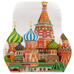 Moscow-kremlin-saint-basils-cathedral-red-square-l-vector-illustration-moscow-building Car Seat Back Cushion  by Jancukart