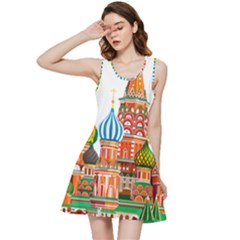 Moscow-kremlin-saint-basils-cathedral-red-square-l-vector-illustration-moscow-building Inside Out Racerback Dress by Jancukart