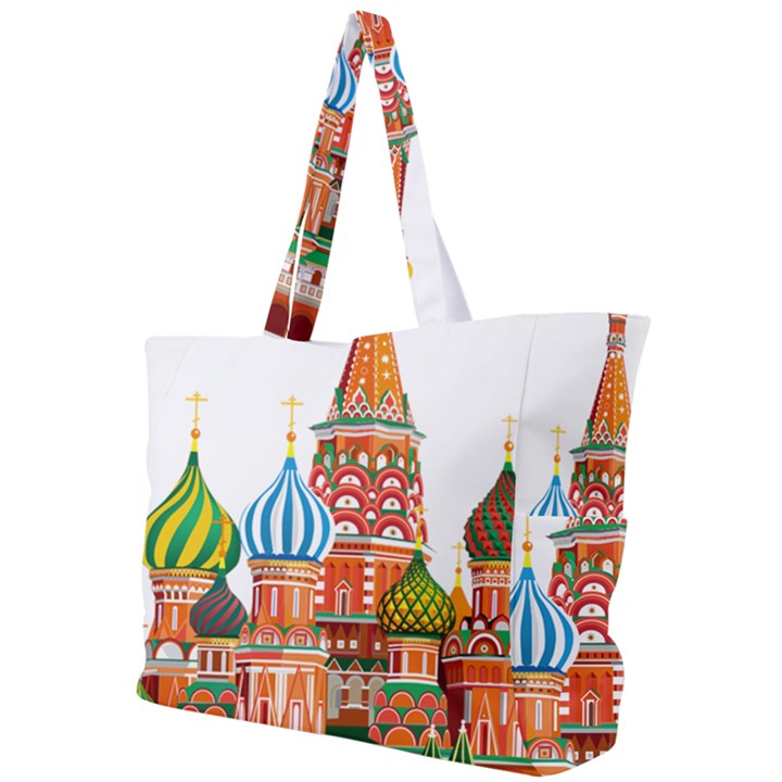 Moscow-kremlin-saint-basils-cathedral-red-square-l-vector-illustration-moscow-building Simple Shoulder Bag