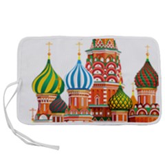 Moscow-kremlin-saint-basils-cathedral-red-square-l-vector-illustration-moscow-building Pen Storage Case (l)