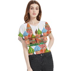 Moscow-kremlin-saint-basils-cathedral-red-square-l-vector-illustration-moscow-building Butterfly Chiffon Blouse